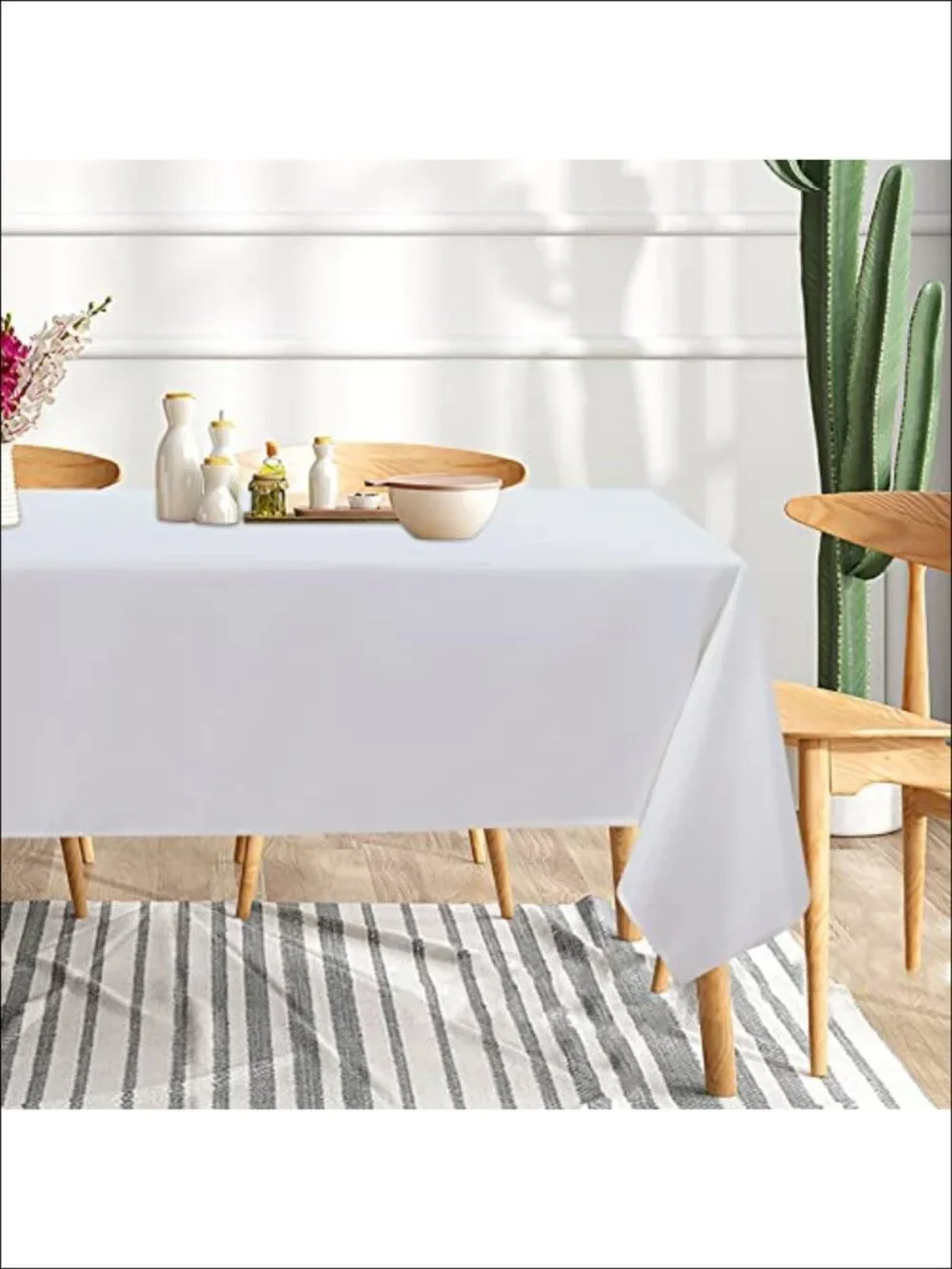 6 Pack Table Cloths 60x102 Inch Polyester Rectangle Tables 6ft